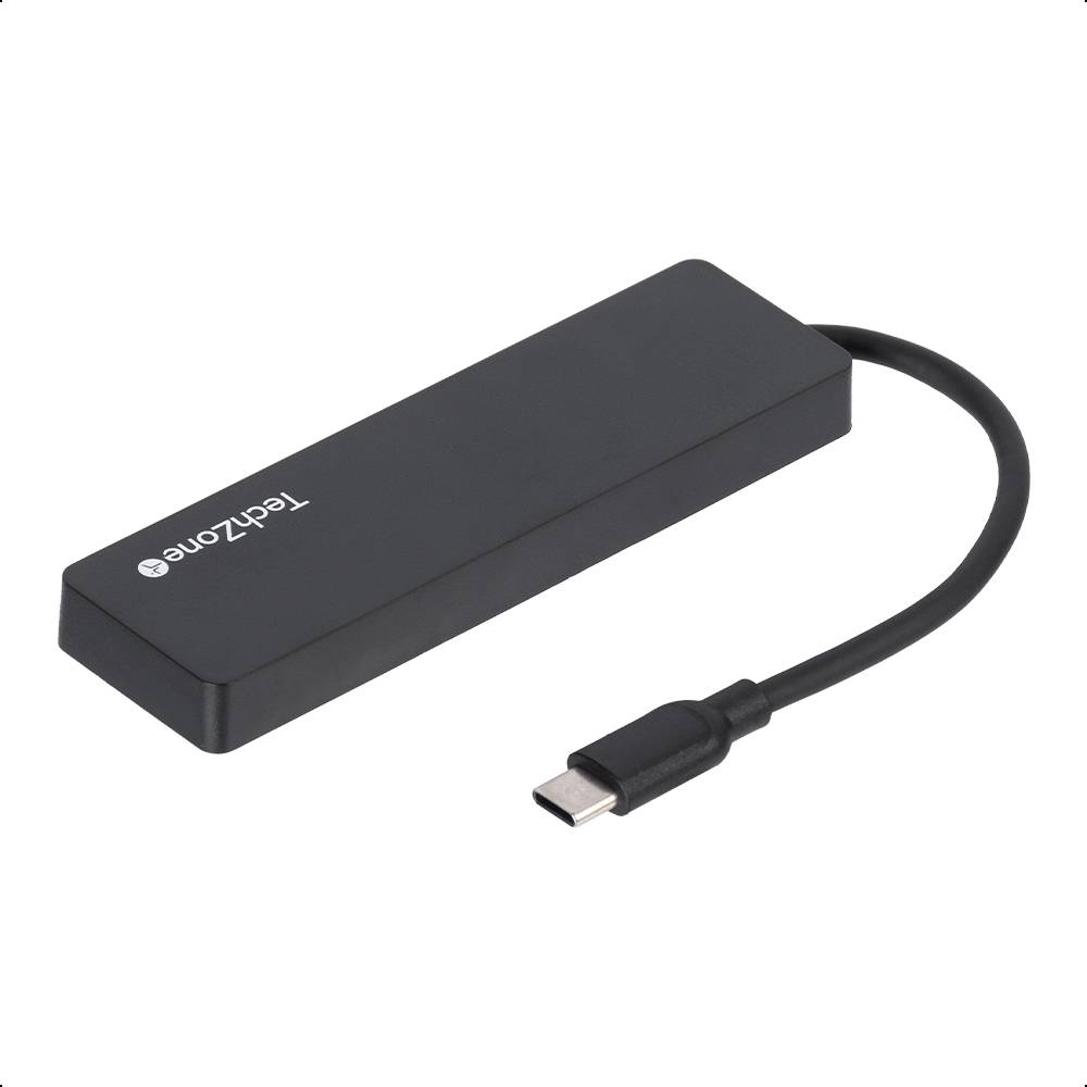 Hub TZACHB01 TechZone CONNECT HUB 3.0 4 EN 1 USB 3.0 - color negro, conexión USB tipo C Hub TZACHB01 TechZone CONNECT HUB 3.0 4 EN 1 USB 3.0 - color negro, conexión USB tipo C